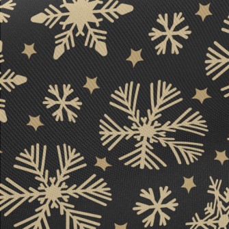 Romantic Shiny Snowflakes Midweight Cotton Poplin