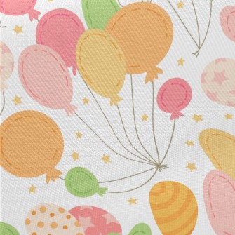 Childlike Geometric Balloons Midweight Cotton Poplin