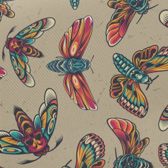 Scary Skull-faced Moth Midweight Cotton Poplin