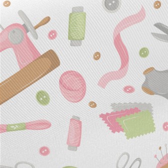 Pink Sewing Machine Supplies Midweight Cotton Poplin