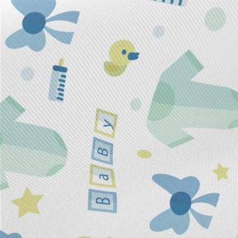 Baby Boy's Baby Bottle Midweight Cotton Poplin