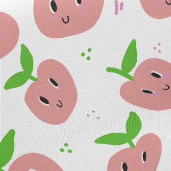 Apple With Playful Eyes Midweight Cotton Poplin
