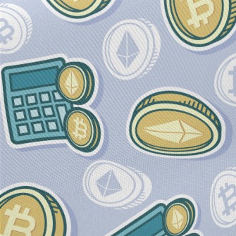 Computer Bitcoin Midweight Cotton Poplin