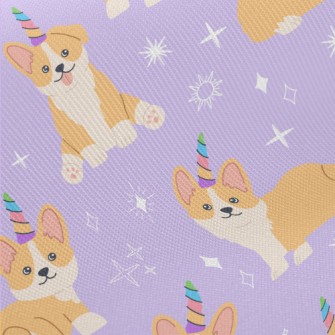 Shiny Corgi Birthday Party Midweight Cotton Poplin