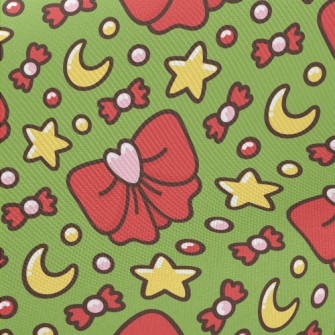Stars And Moon Big Bow Midweight Cotton Poplin