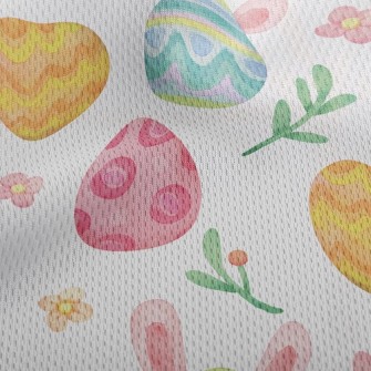 Cute Bunny Ears Easter Egg Athletic Mesh Flat Back