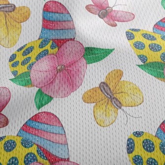 Flower World Butterfly Athletic Mesh Flat Back