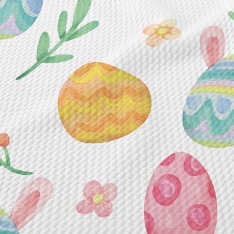 Cute Bunny Ears Easter Egg Birdseye Piqué