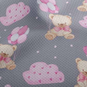 Cute Balloon Bear Athletic Mesh Flat Back