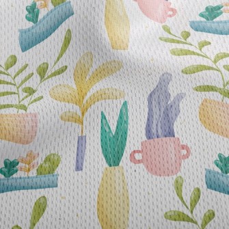 Leisurely Cactus Gardening Athletic Mesh Flat Back