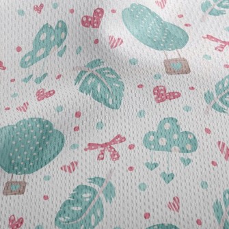 Beautiful Hot Air Balloon Feat Athletic Mesh Flat Back