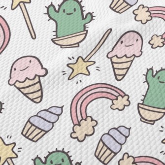 Cute Expression Creature Birdseye Piqué