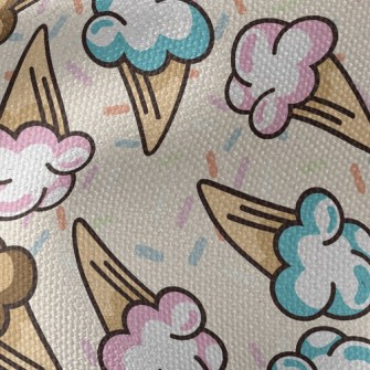 Marshmallow Ice Cream Waterproof Canvas