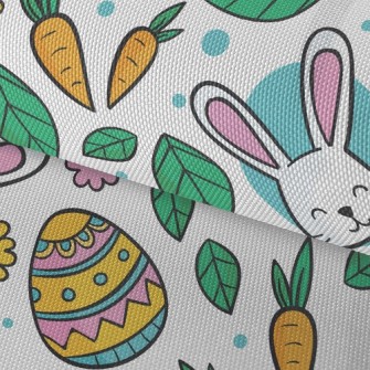 Cute Little White Rabbit Waterproof Oxford