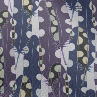 Psychedelic Overlay Feather Chiffon