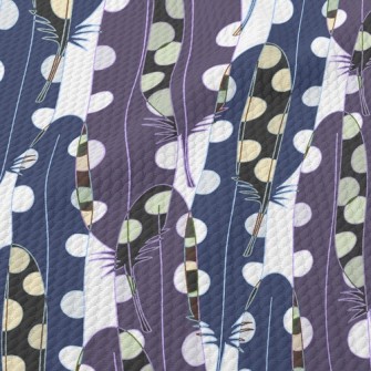 Psychedelic Overlay Feather Birdseye Piqué