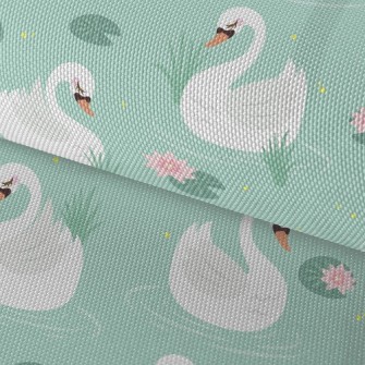 Beautiful Elegant White Swan Waterproof Oxford