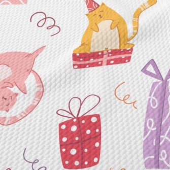 Happy Gift Cat Birdseye Piqué