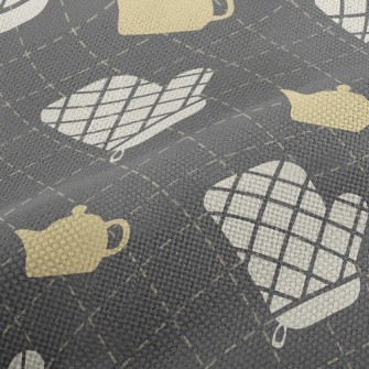 Plaid Glove Teapot Performance Linen