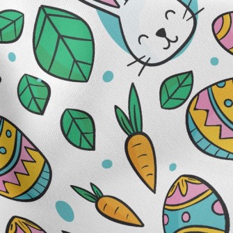 Cute Little White Rabbit Stretch Ponte