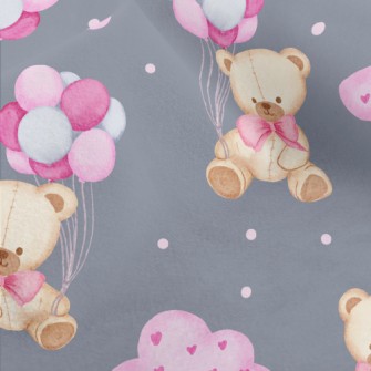Cute Balloon Bear Micro Fleece