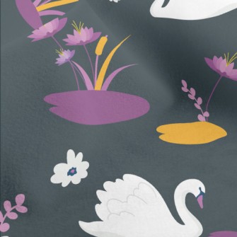 Lonely Swan Lake Micro Fleece