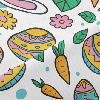 Cute Little White Rabbit Piqué