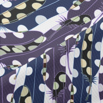 Psychedelic Overlay Feather Piqué