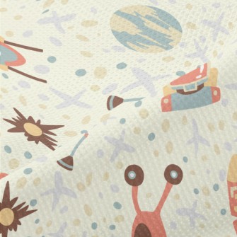 Children's Fun Rocket Spac Piqué