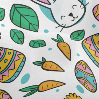 Cute Little White Rabbit Lightweight Performance Linen