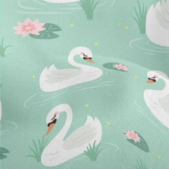 Beautiful Elegant White Swan Lightweight Performance Linen