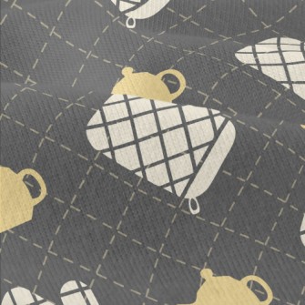 Plaid Glove Teapot Modern Jersey