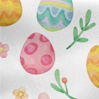 Cute Bunny Ears Easter Egg Jersey Backed Fleece