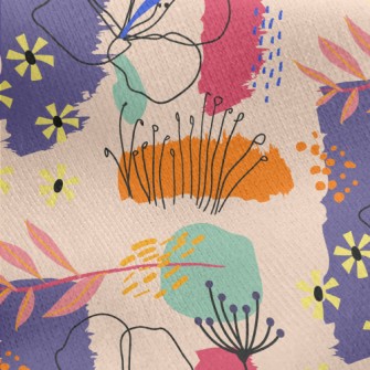 Beautiful Flowers In Empty Bas Jersey Backed Fleece