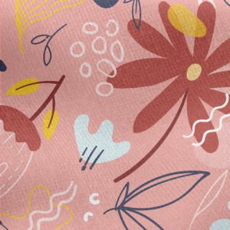 Casual Flowers Jersey Backed Fleece