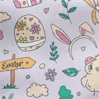 Easter Cute Chick Jersey Backed Fleece