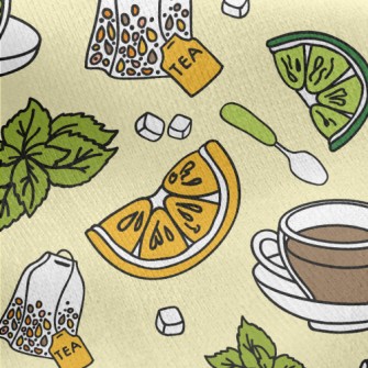 Fruit Tea Juice Jersey Backed Fleece