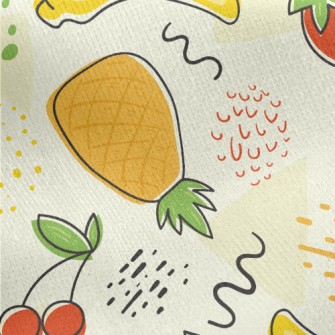 Describe The World Of Fruits Jersey Backed Fleece