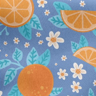Juicy And Sweet Oranges Jersey Backed Fleece