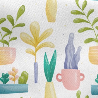 Leisurely Cactus Gardening Jersey Backed Fleece