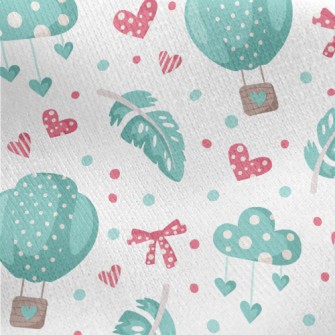 Beautiful Hot Air Balloon Feat Jersey Backed Fleece