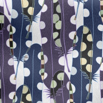 Psychedelic Overlay Feather Jersey Backed Fleece