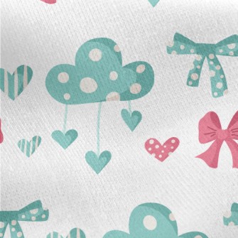 Bow Knot Point Cloud Jersey Backed Fleece