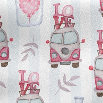 Love Love Bus Jersey Backed Fleece