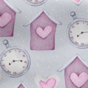 Love Clock House Jersey Backed Fleece