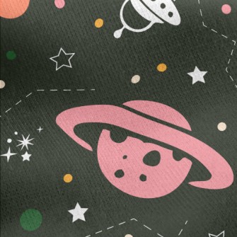 Flying Saucer Asteroid Jersey Backed Fleece