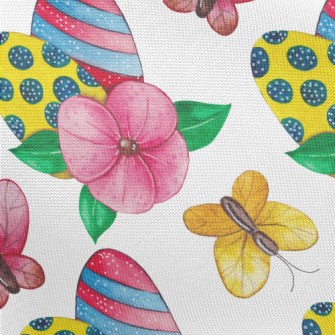 Flower World Butterfly Pongee