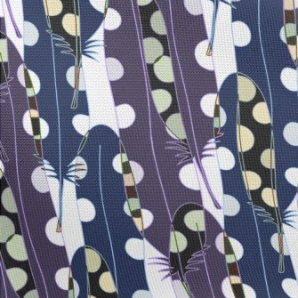 Psychedelic Overlay Feather Pongee