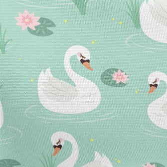 Beautiful Elegant White Swan Pongee