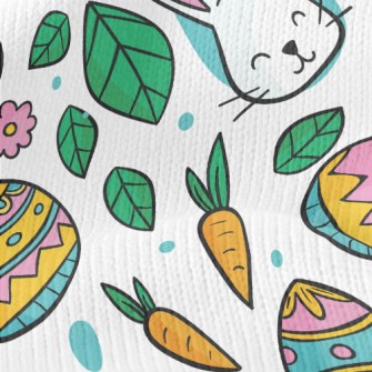 Cute Little White Rabbit Stretch Jersey